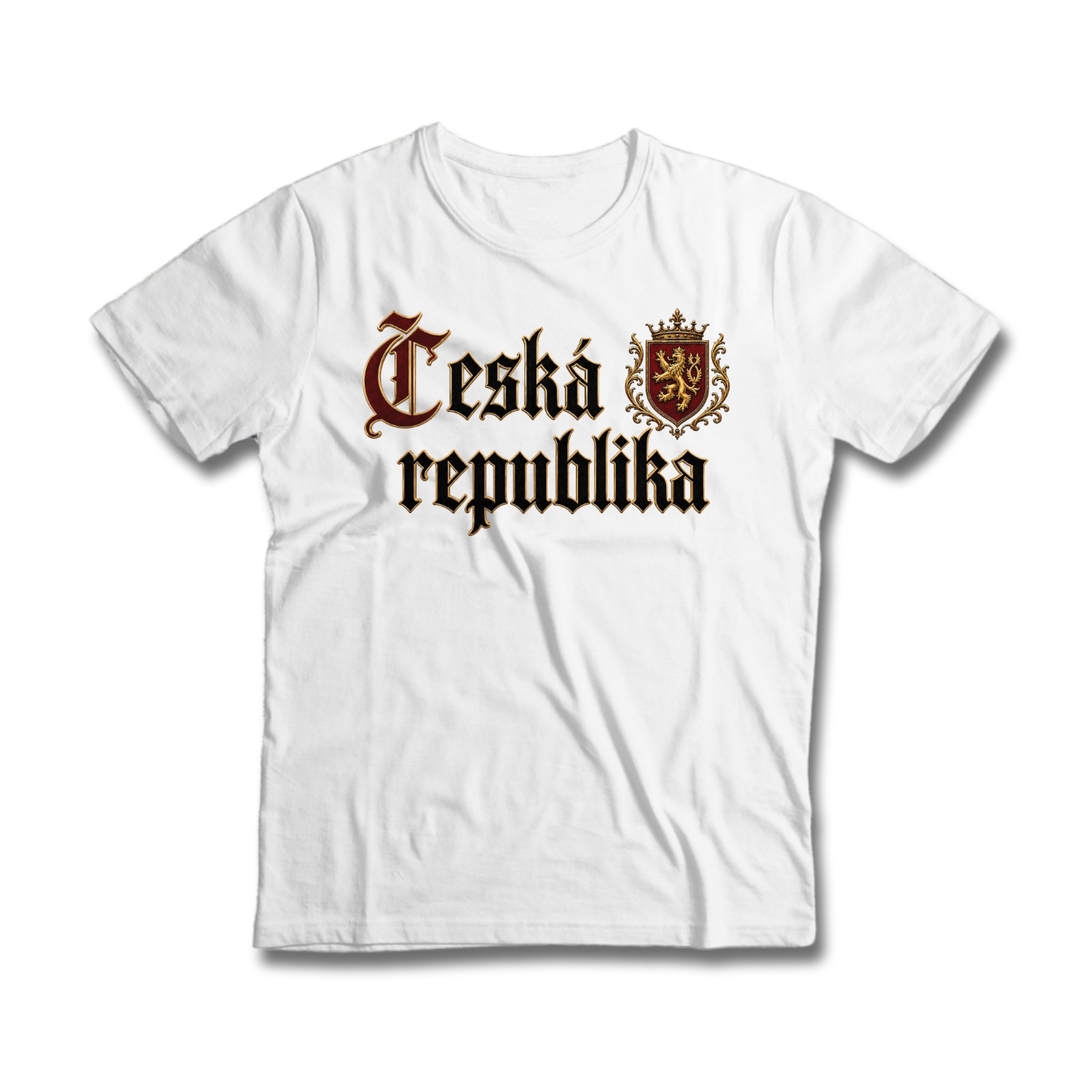 Tričko s potiskem Česká republika-Heraldický lev-Luxusní motiv-1