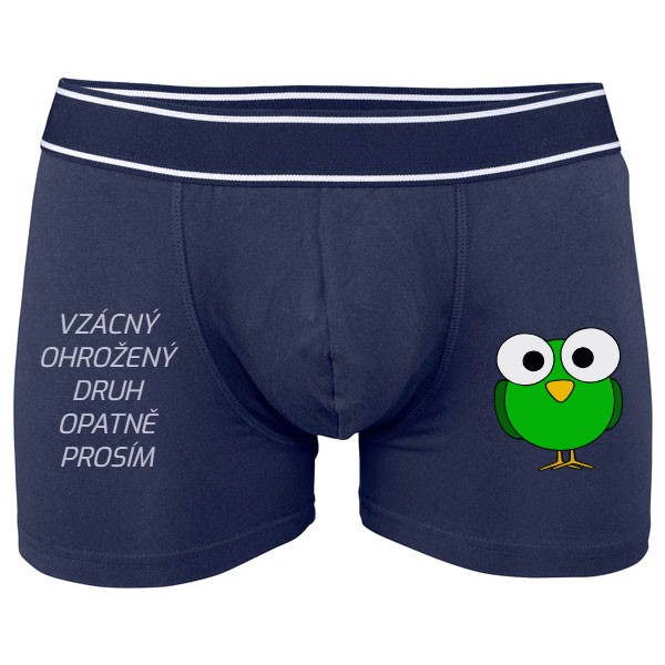 Boxerky Kariban s potiskem OHROŽENÝ DRUH